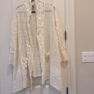 Johnny Was Flower Crochet Jacket
